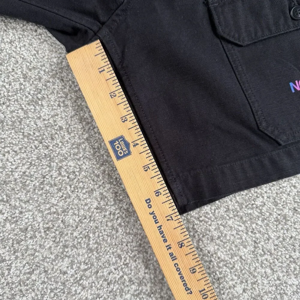 The North Face Valley Cargo Shorts Black Canvas 7” Inseam Size 33 NEW